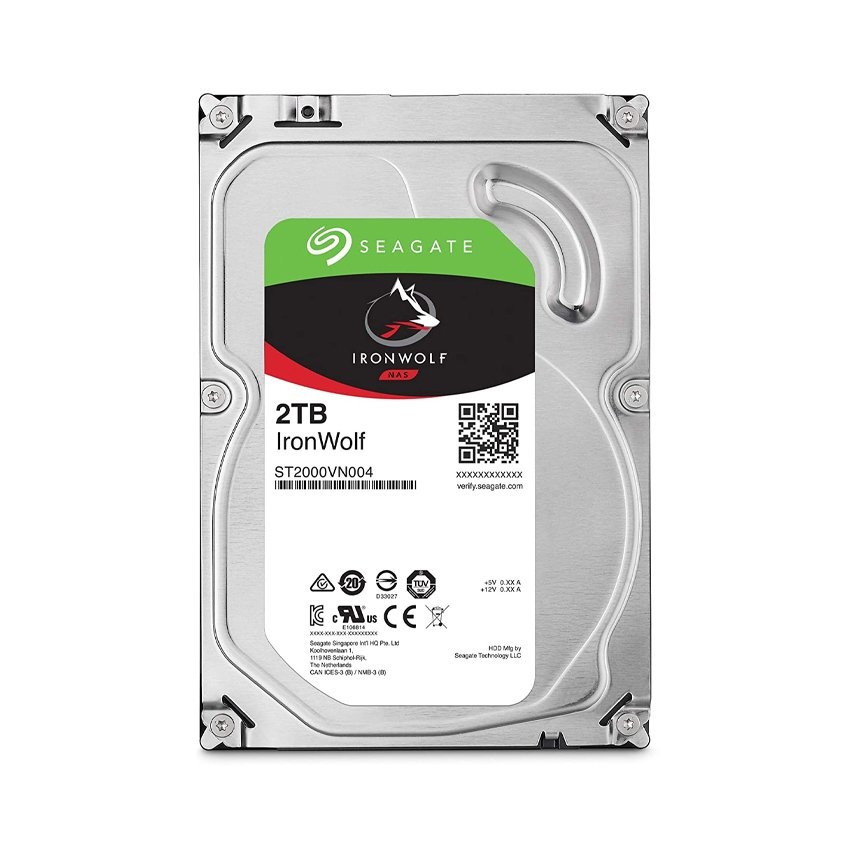Ổ CỨNG HDD SEAGATE IRONWOLF 2TB 3.5 INCH, 5900RPM, SATA, 64MB CACHE (ST2000VN004)