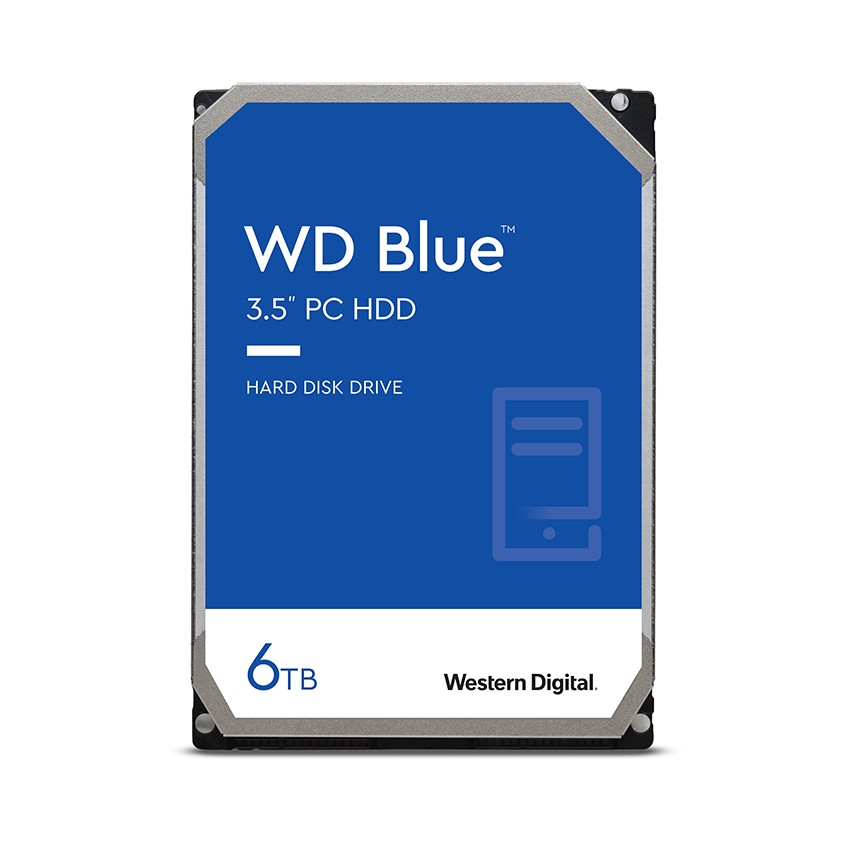 Ổ CỨNG HDD WD 6TB BLUE 3.5 INCH, 5400RPM, SATA, 256MB CACHE (WD60EZAZ)