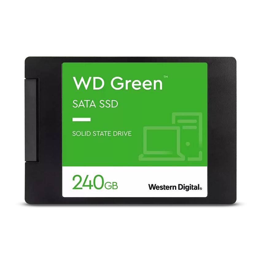 Ổ CỨNG SSD WD GREEN 240GB SATA 2.5 INCH (ĐỌC 545MB/S - GHI 465MB/S) - (WDS240G3G0A)