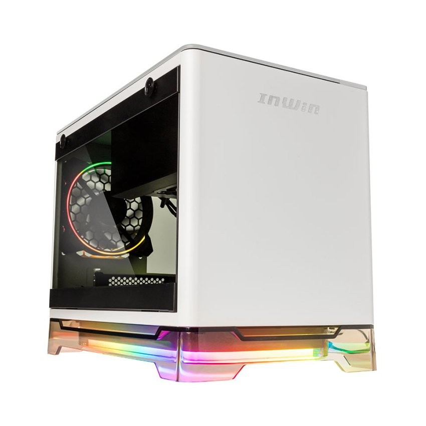 VỎ CASE INWIN A1 WHITE QI CHARGER - FULL SIDE TEMPERED GLASS MINI-ITX TOWER TRẮNG